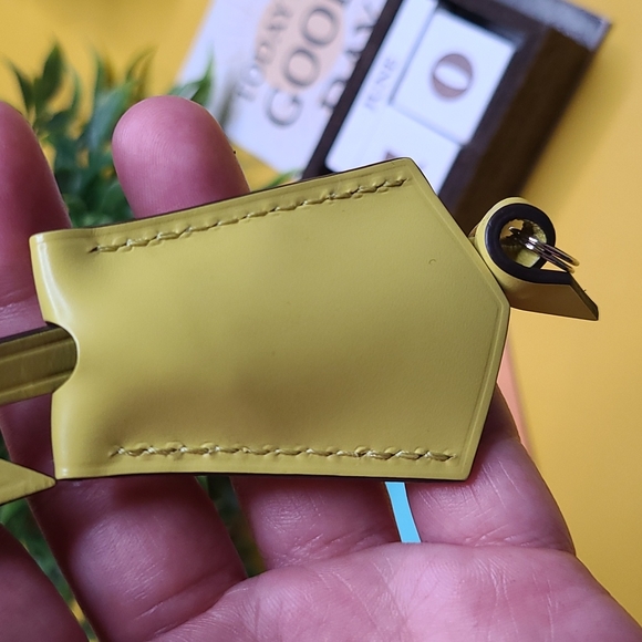 GREAT CONDITION LOUIS VUITTON LV PISTACHE YELLOW GREEN LIME LEATHER CLOCHETTE KE - Picture 5 of 10